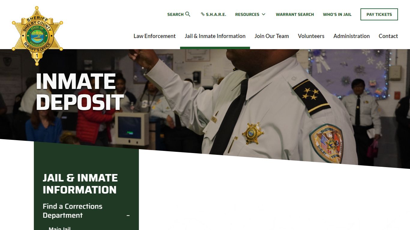 Inmate Deposit | Shelby County Sheriff's Office