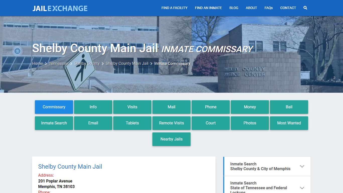 Inmate Commissary, Care Packs - Shelby County Main Jail, TN